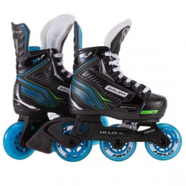 Adjustable inline hockey roller skates